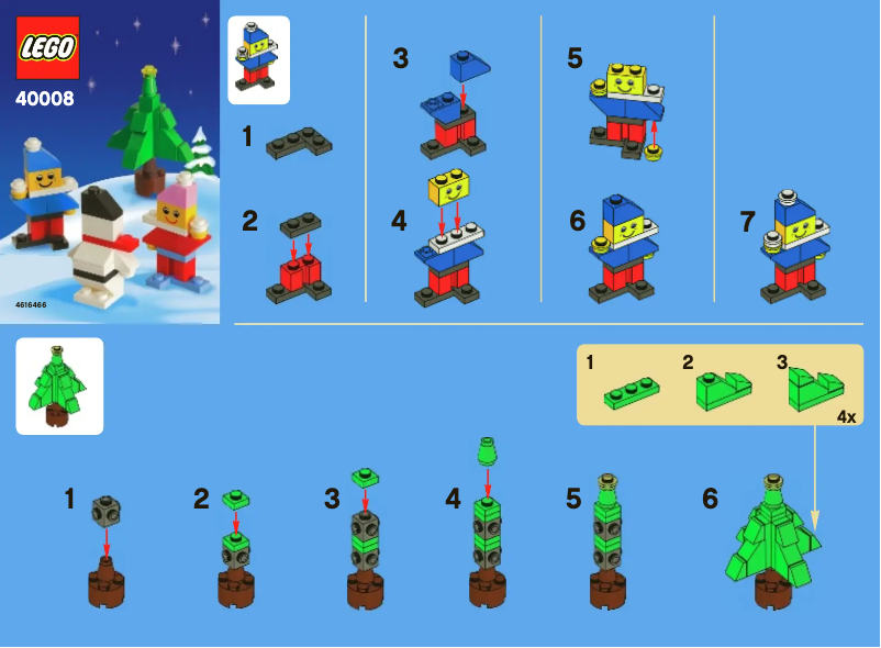 Page 1 de la notice Manuel utilisateur Lego Snowman Set