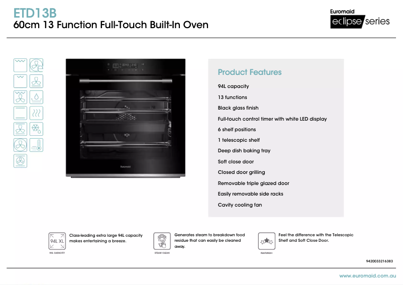 Image de la première page du manuel de l'appareil ETD13B