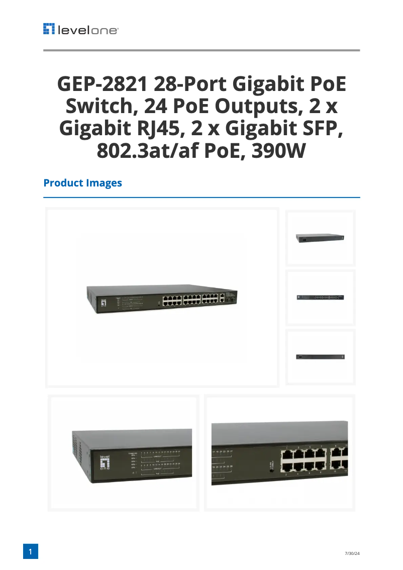 Image de la première page du manuel de l'appareil GEP-2821