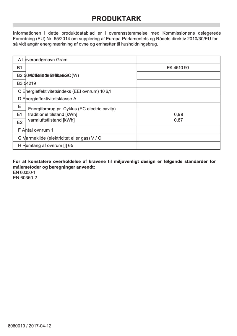 Image de la première page du manuel de l'appareil EK 4510-90