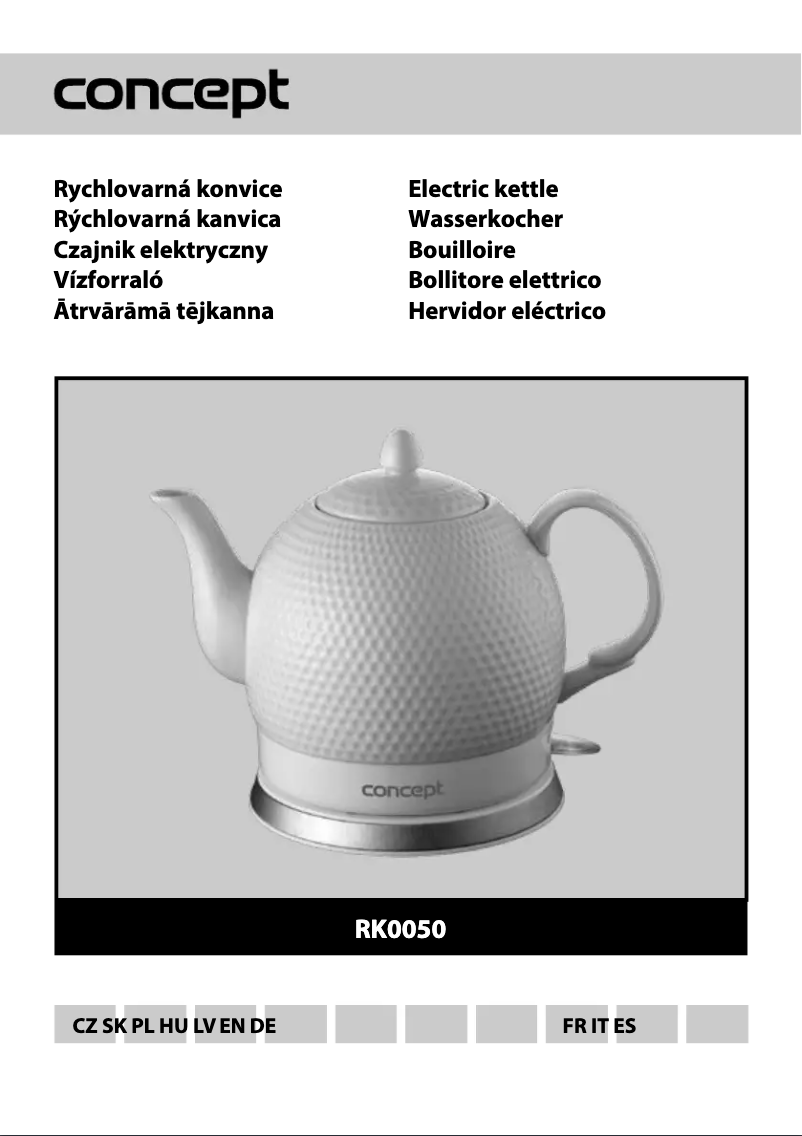 Page 1 de la notice Manuel utilisateur Concept RK0050