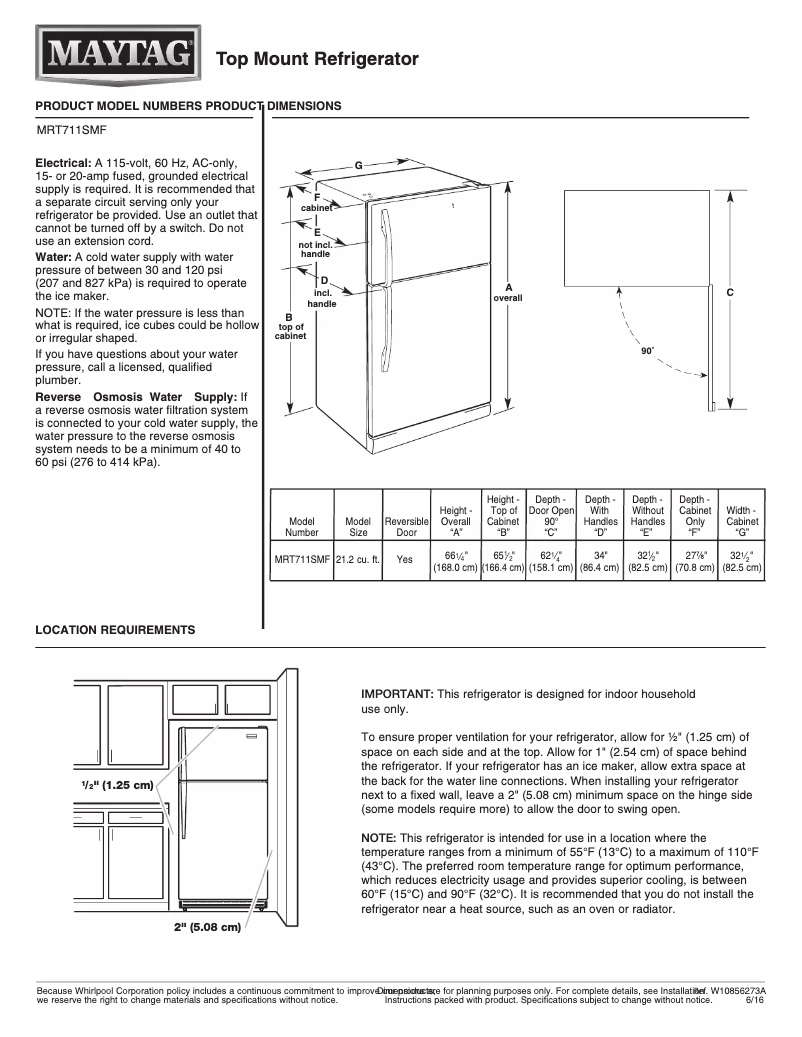 Image de la première page du manuel de l'appareil MRT711SMFZ