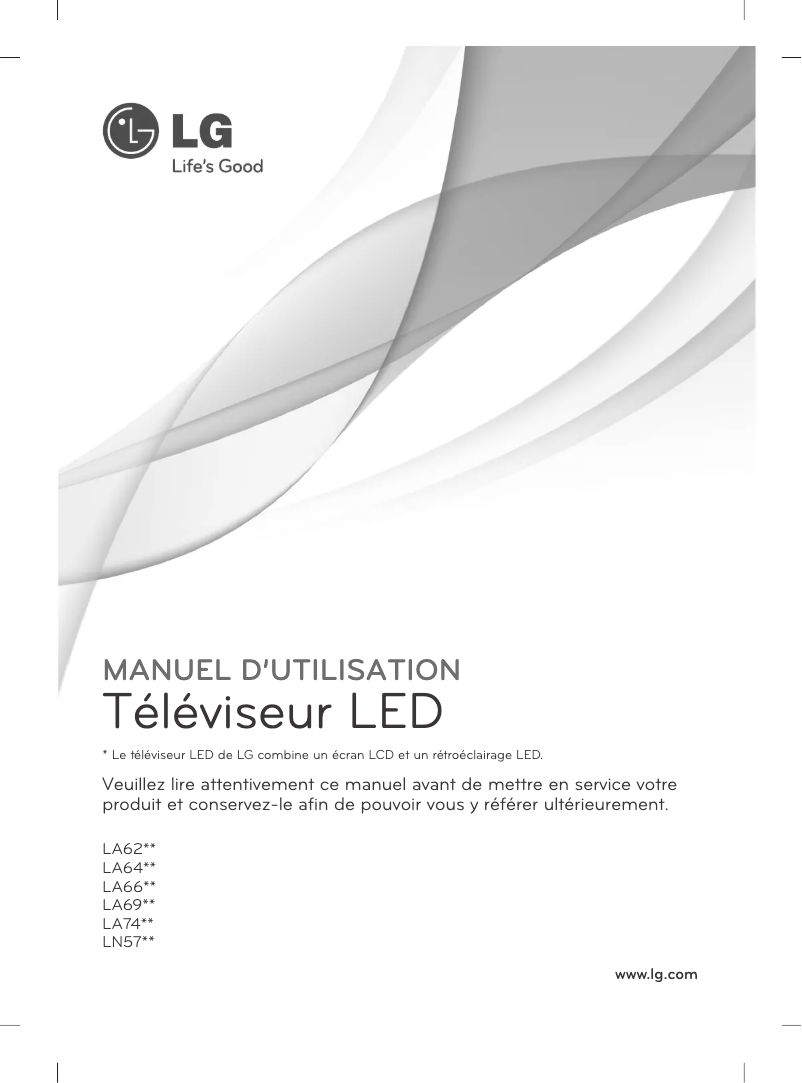 Page 1 de la notice Manuel utilisateur LG 47LA6200