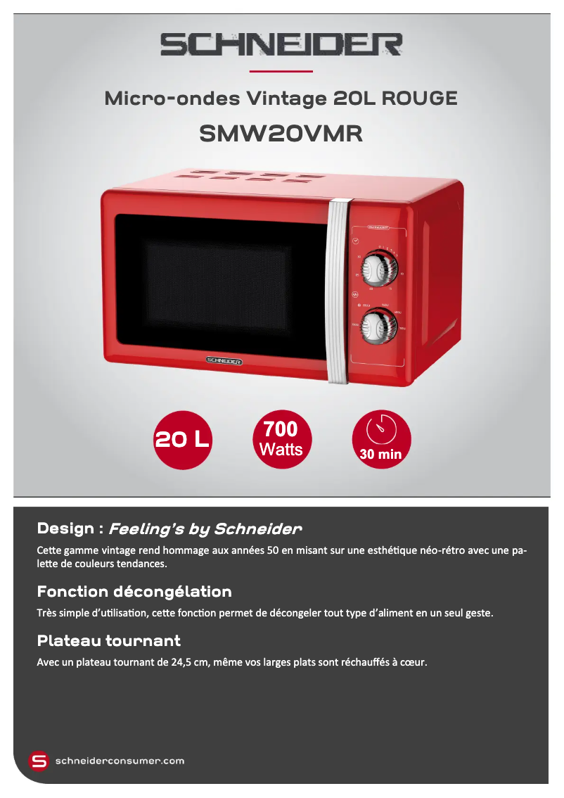 Image de la première page du manuel de l'appareil SMW20VMR