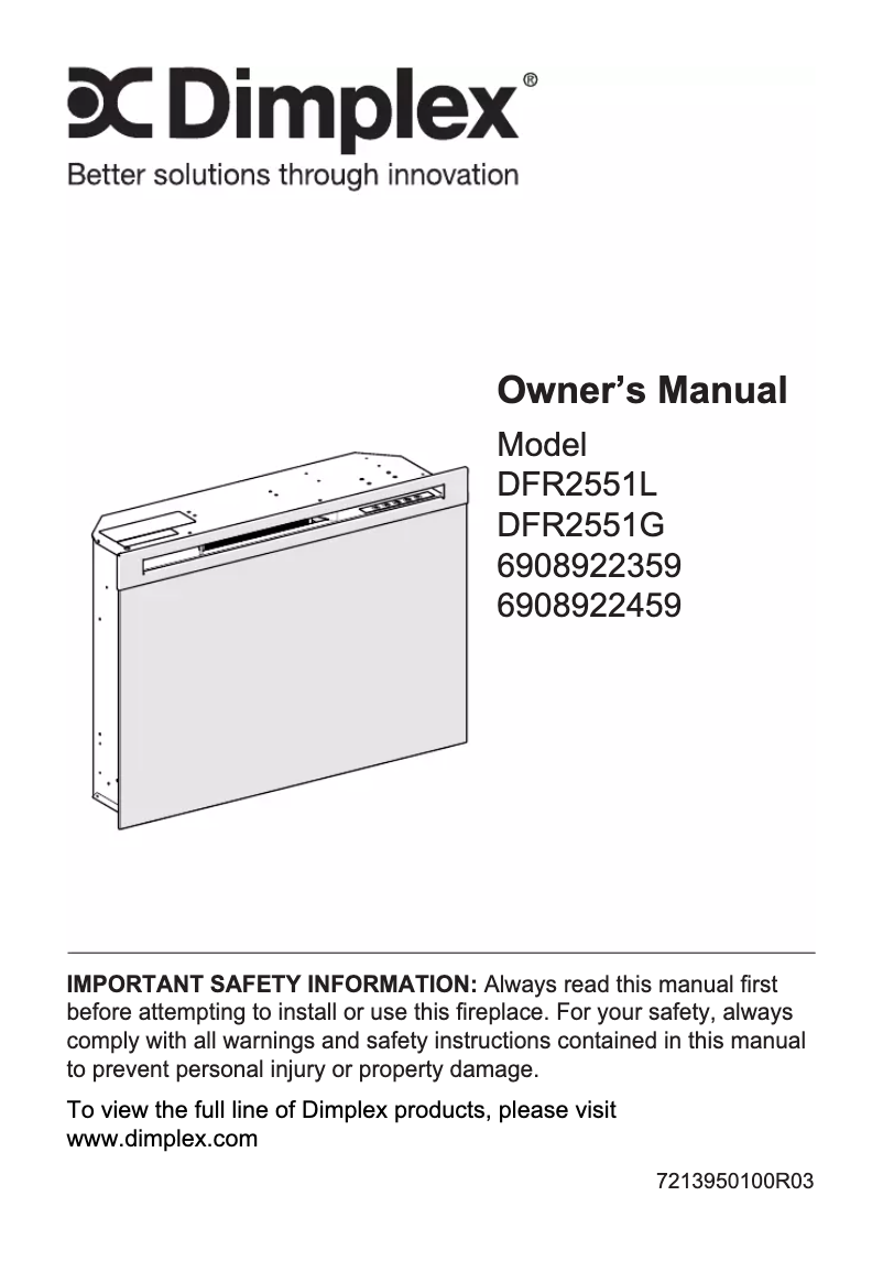 Image de la première page du manuel de l'appareil DFR2551G