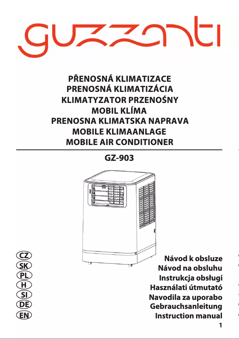 Page n°1 - Manuel utilisateur Guzzanti GZ-903