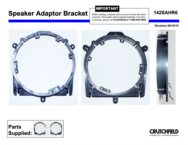 Page n°1 - Manuel utilisateur Scosche SAHR6