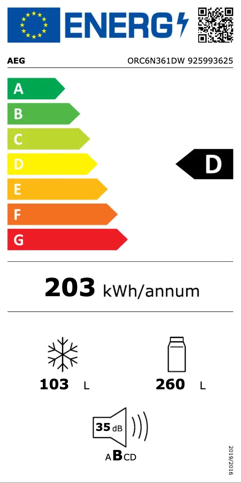 Page n°1 - Manuel utilisateur AEG ORC6N361DW