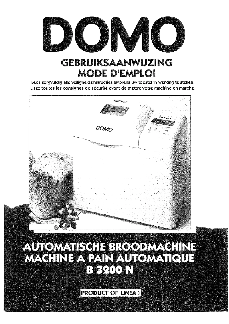 Page 1 de la notice Manuel utilisateur Domo B 3200 N