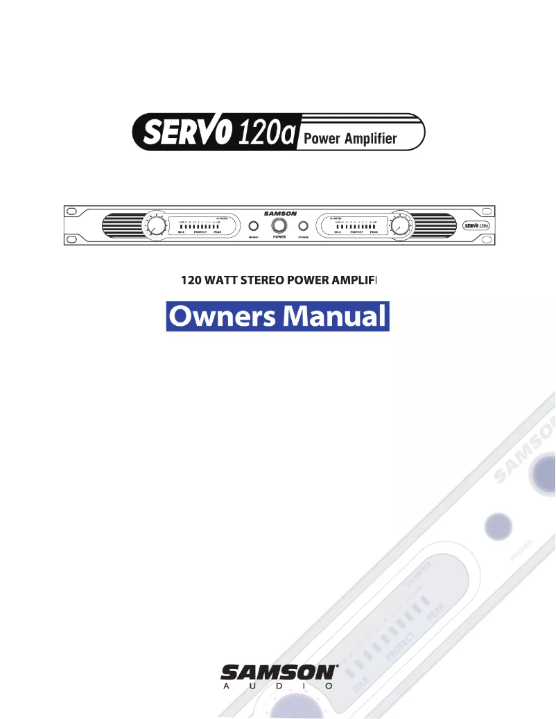 Image de la première page du manuel de l'appareil Servo 120