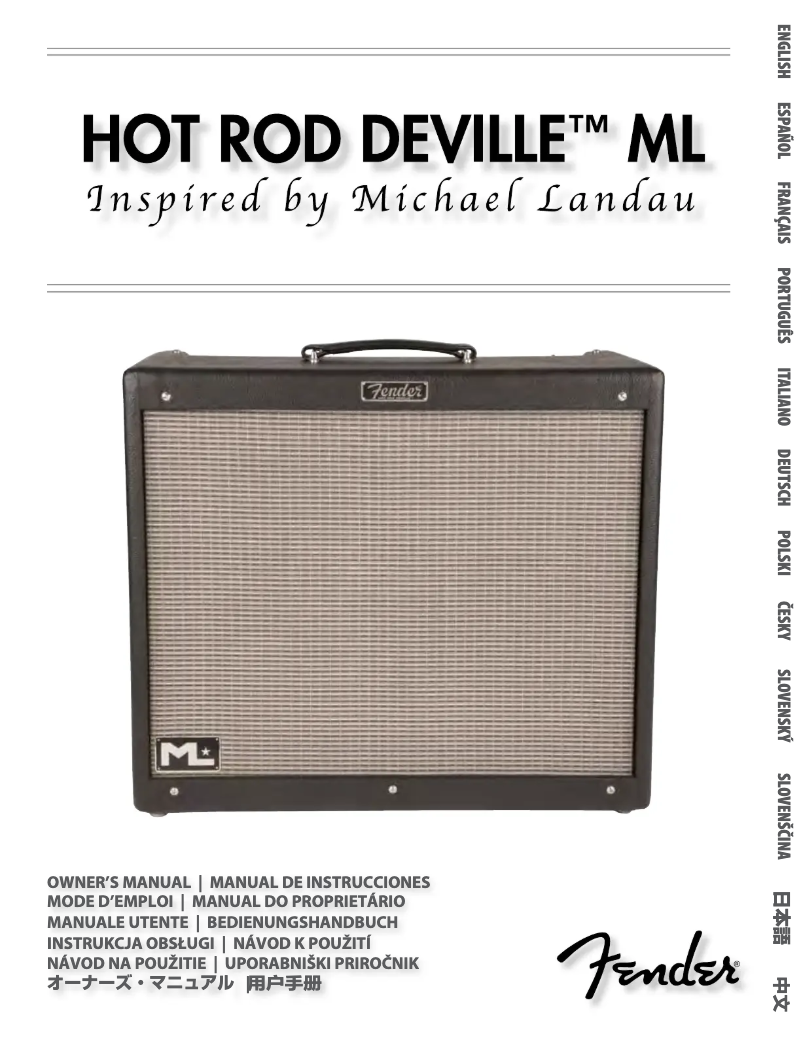 Image de la première page du manuel de l'appareil Hot Rod Deville ML 212