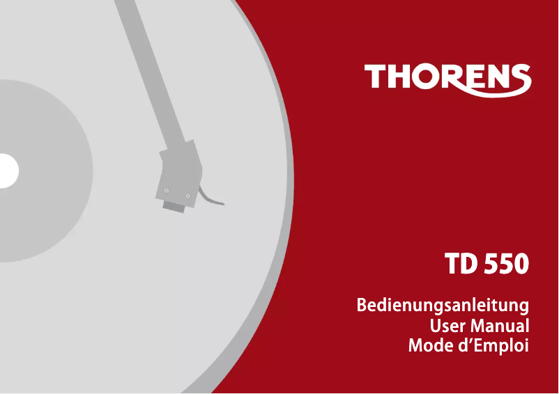 Page n°1 - Mode d'emploi Thorens TD 550