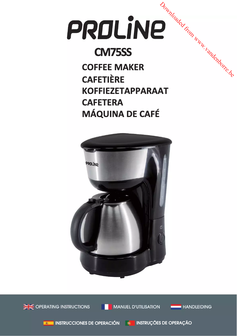 Image de la première page du manuel de l'appareil CM75SS