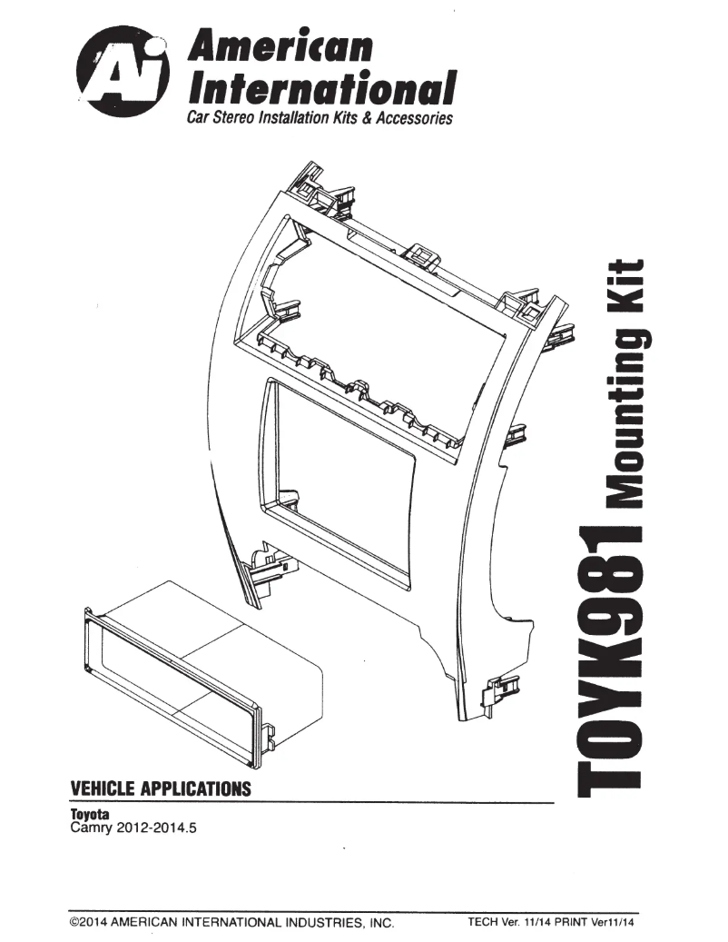 Page 1 de la notice Manuel utilisateur American International TOYK981