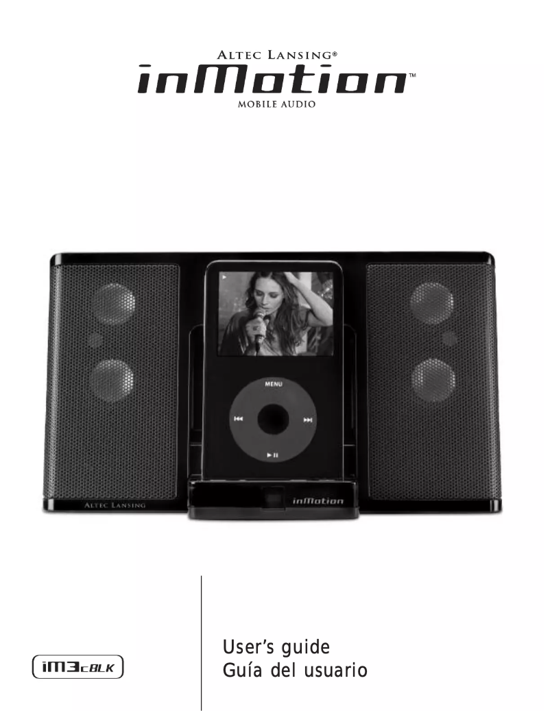 Page 1 de la notice Manuel utilisateur Altec Lansing inMotion IM3c