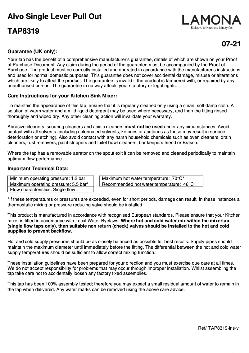 Image de la première page du manuel de l'appareil LAM2950