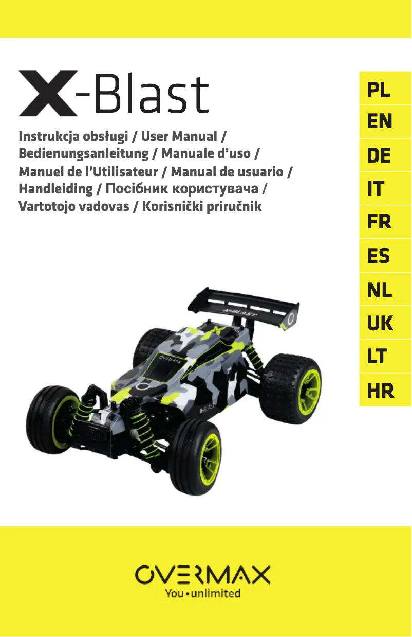 Page 1 de la notice Manuel utilisateur Overmax X-Blast