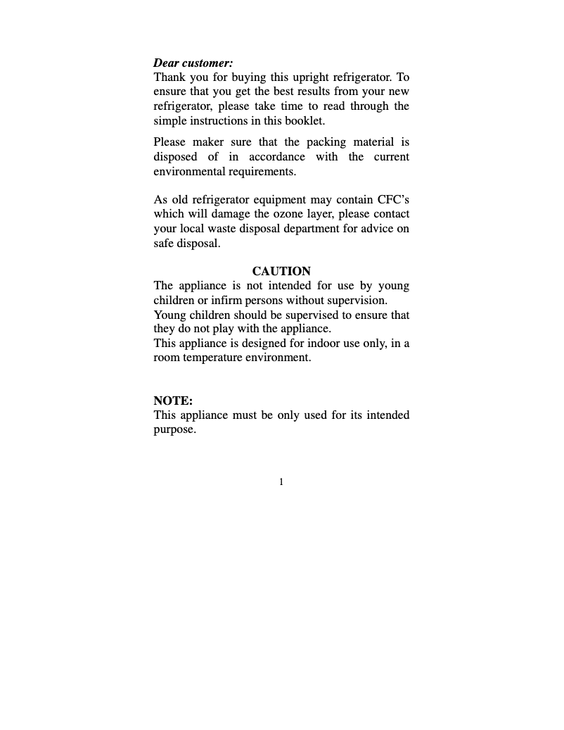 Image de la première page du manuel de l'appareil CRF150SS