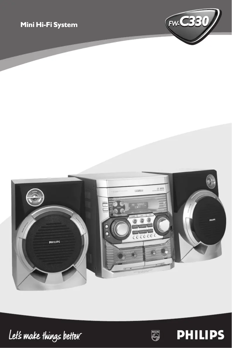 Page n°1 - Manuel utilisateur Philips FW-C330