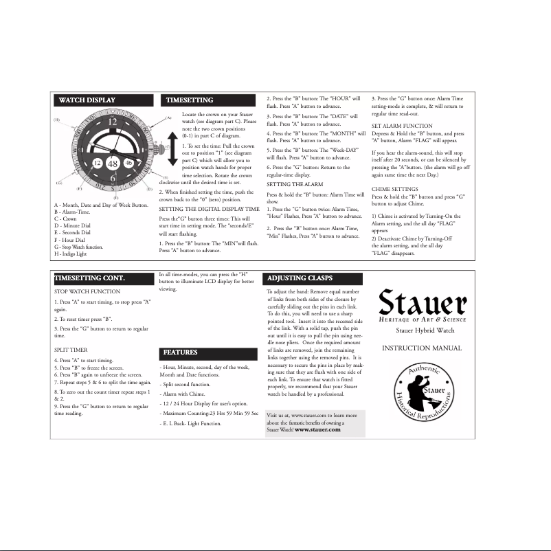 Page n°1 - Manuel utilisateur Stauer 19093