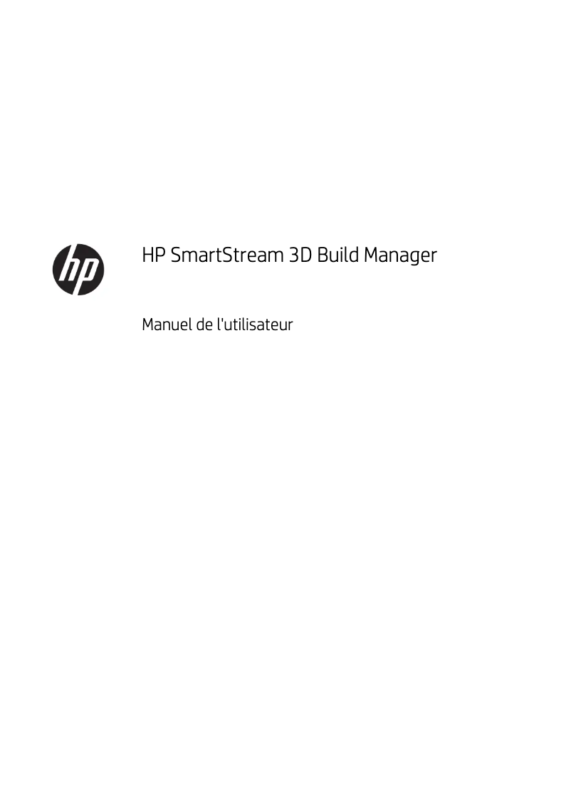 Page 1 de la notice Manuel utilisateur HP SmartStream 3D