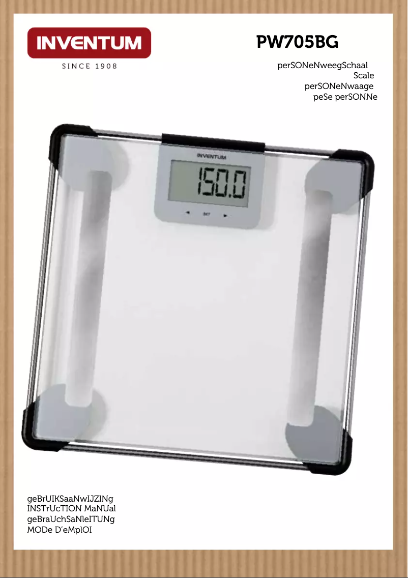 Page n°1 - Manuel utilisateur Inventum PW705BG