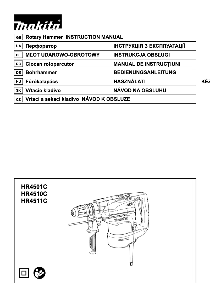 Page n°1 - Manuel utilisateur Makita HR4501C
