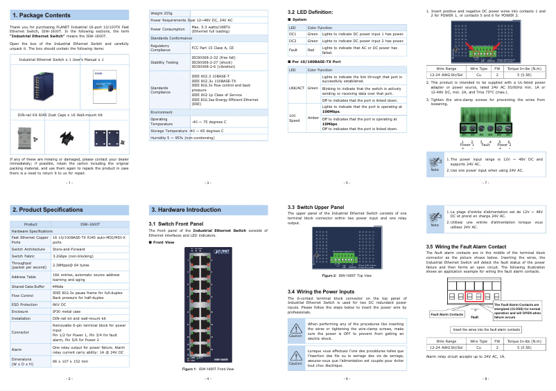 Página 1 del manual Manual de usuario Planet ISW-1600T