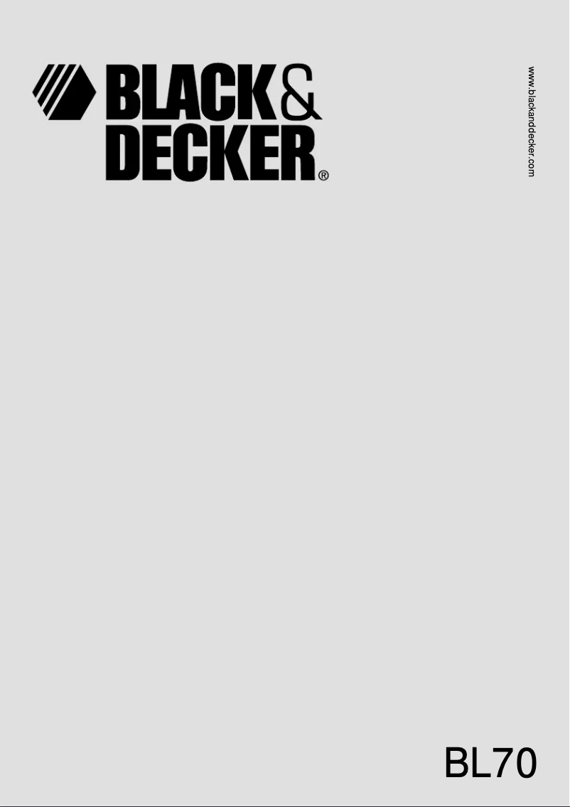 Page n°1 - Manuel utilisateur Black & Decker BL70