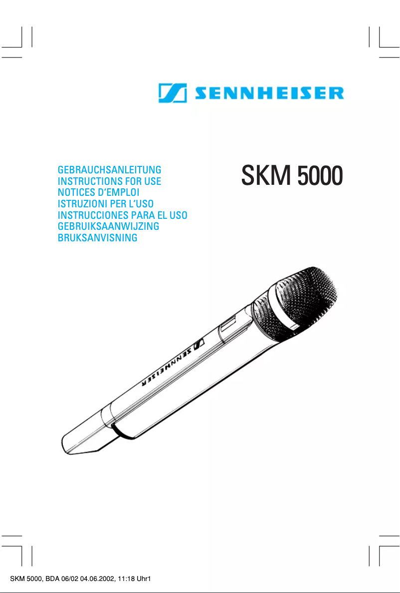 Page n°1 - Manuel utilisateur Sennheiser SKM 5000