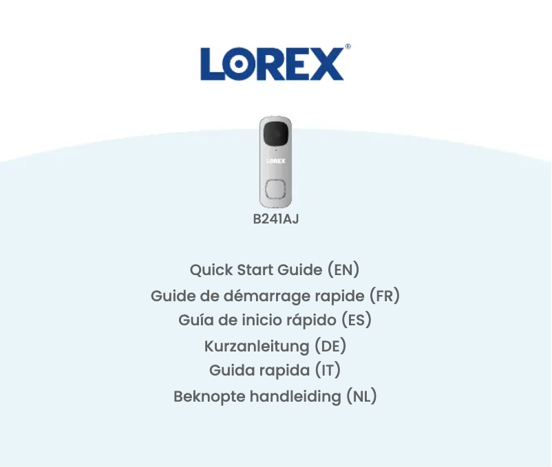 Image de la première page du manuel de l'appareil B241AJD-F