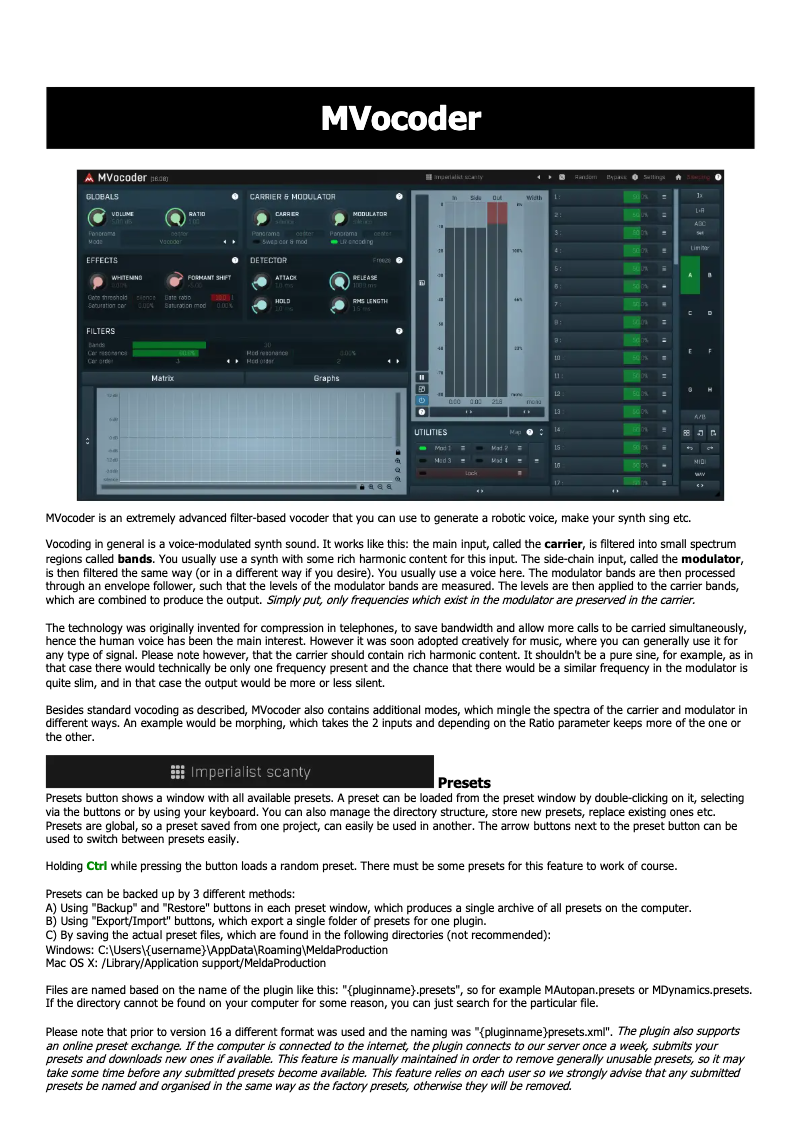 Image de la première page du manuel de l'appareil Mvocoder
