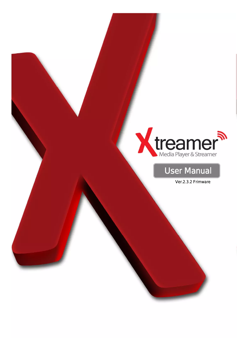 Page 1 de la notice Manuel utilisateur Xtreamer PRO