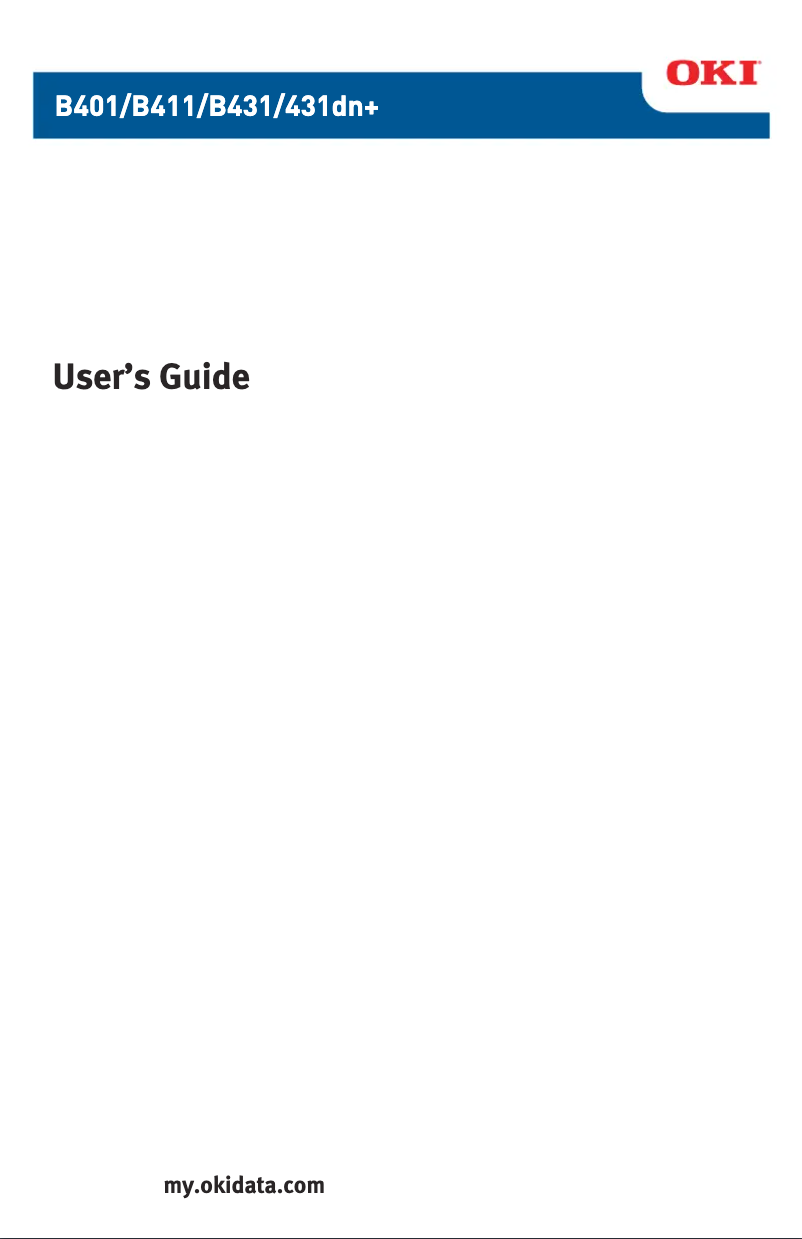 Page 1 de la notice Manuel utilisateur OKI B401