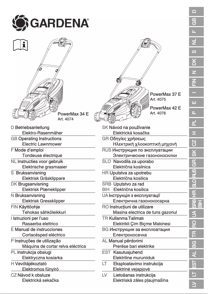 Page n°1 - Manuel utilisateur Gardena PowerMax 42 E