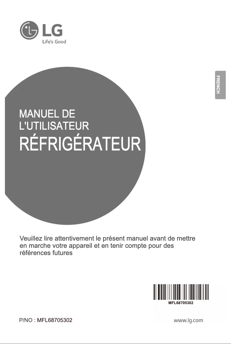Image de la première page du manuel de l'appareil GL-B282SLHL