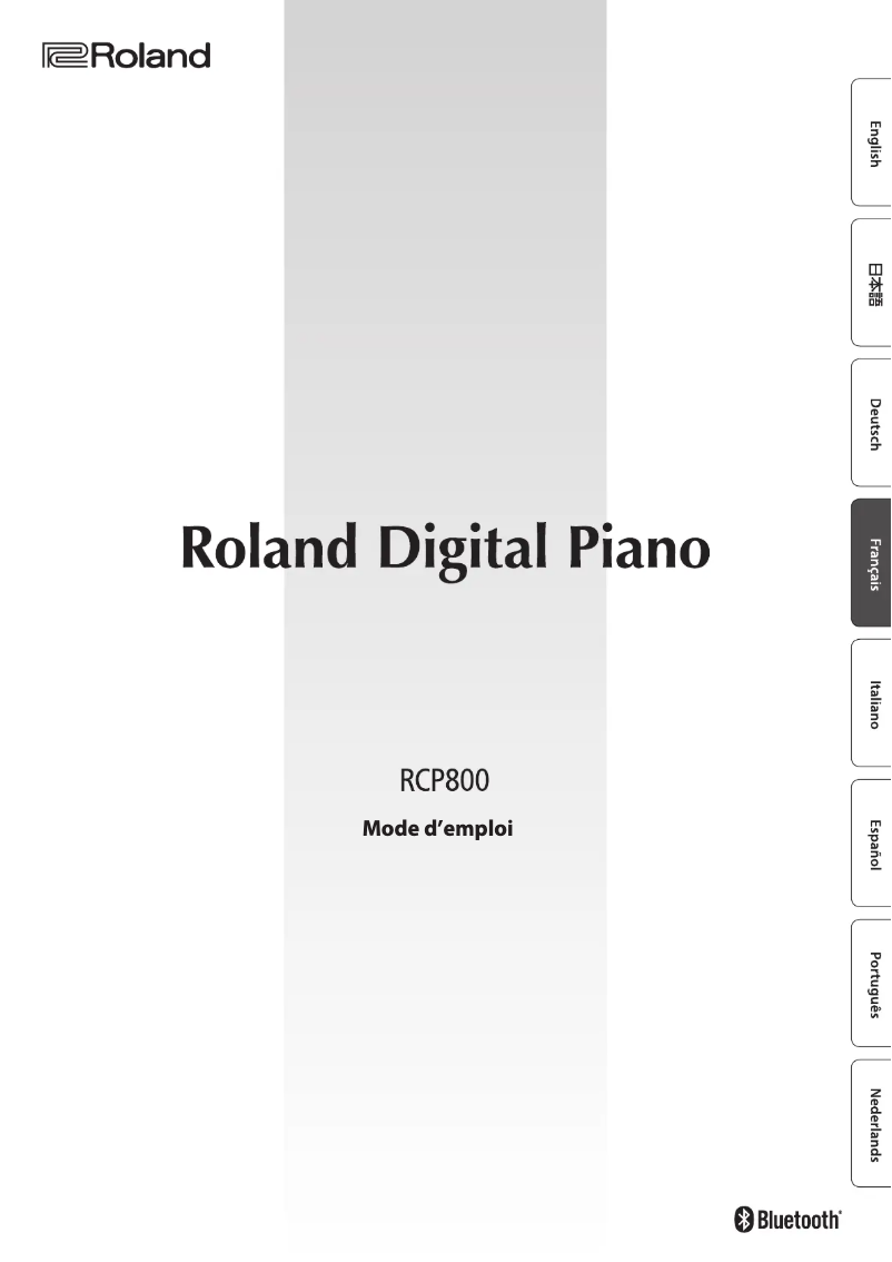 Page 1 de la notice Manuel utilisateur Roland RCP800