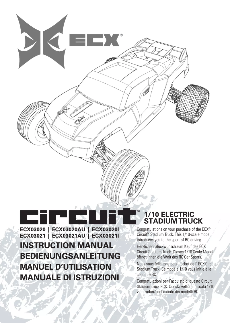 Page 1 de la notice Manuel utilisateur ECX Circuit ECX03020