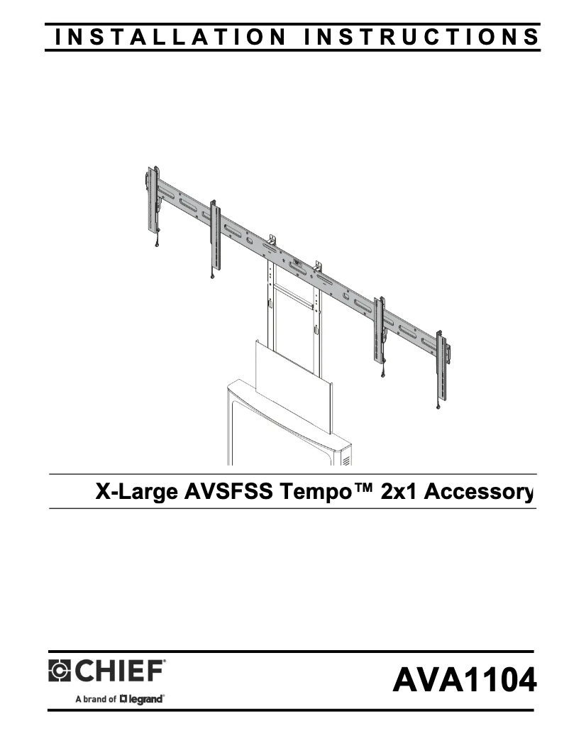 Page 1 de la notice Manuel utilisateur Chief AVA1104