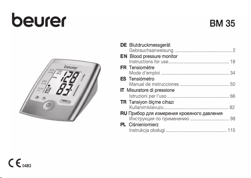 Image de la première page du manuel de l'appareil BM 35