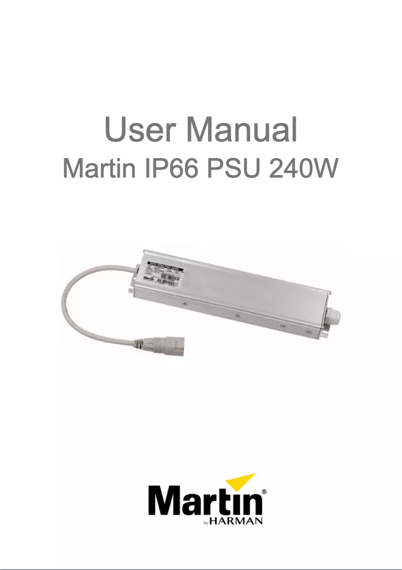 Page 1 de la notice Manuel utilisateur Martin IP66 PSU 240W
