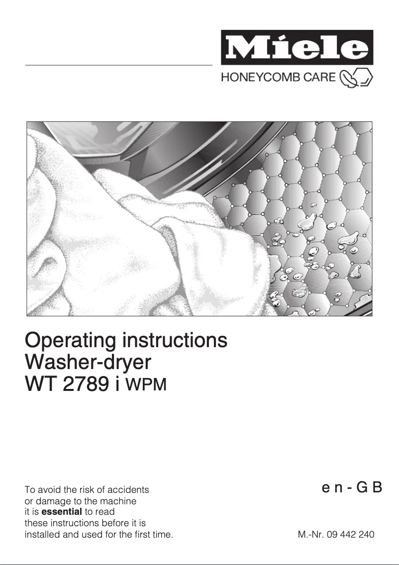 Page n°1 - Manuel utilisateur Miele WT 2789 i WPM