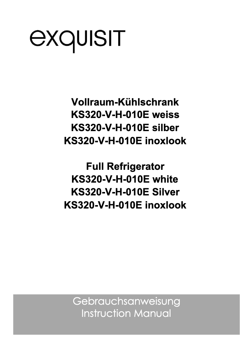 Image de la première page du manuel de l'appareil KS320-V-H-010E