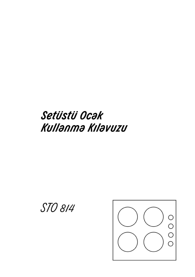 Page 1 de la notice Manuel utilisateur Arçelik STO 814