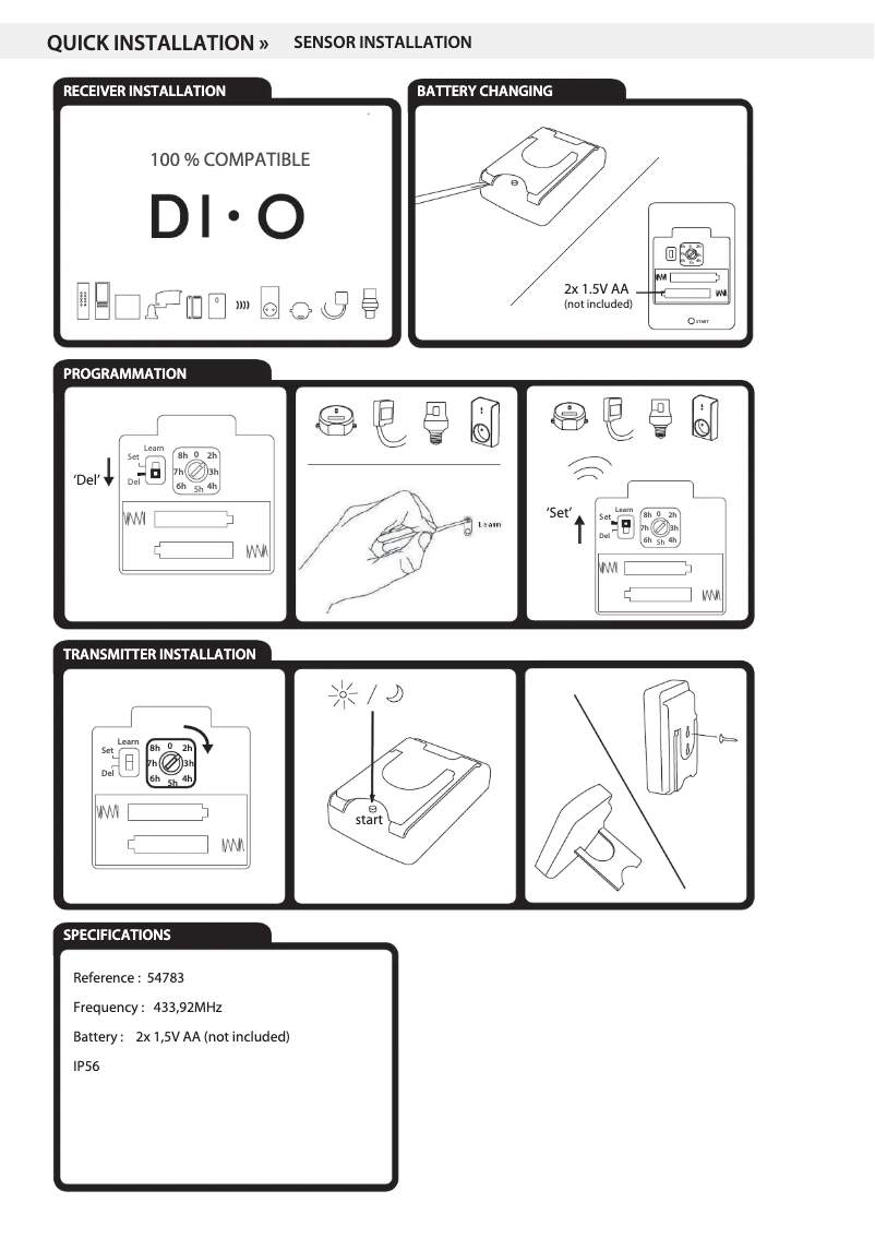 Page 1 of the manual User Manual DiO 54783