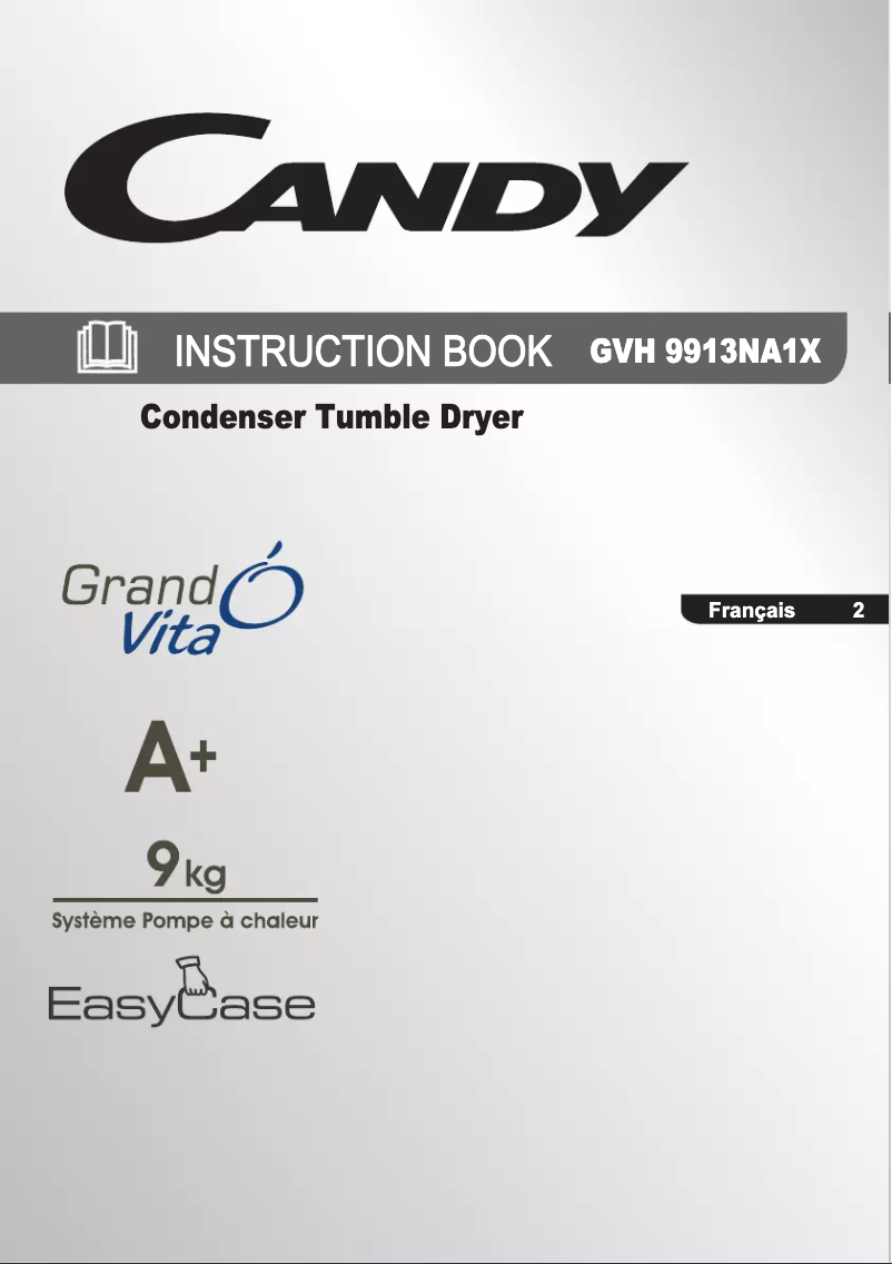 Page 1 de la notice Manuel utilisateur Candy GVH 9913NA1X-47
