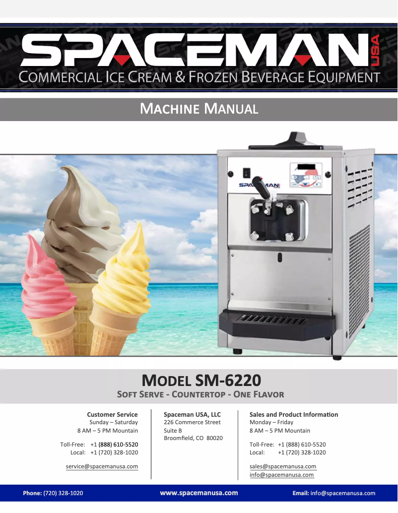 Page n°1 - Manuel utilisateur Spaceman 6220