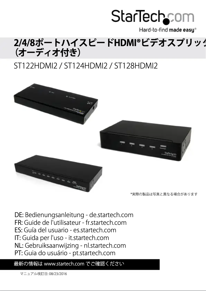 Image de la première page du manuel de l'appareil ST124HDMI2