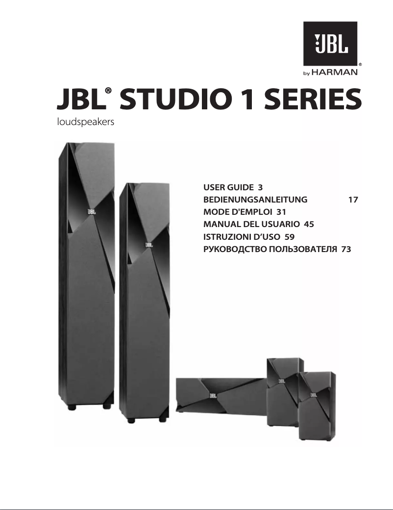 Page n°1 - Manuel utilisateur JBL Studio 130