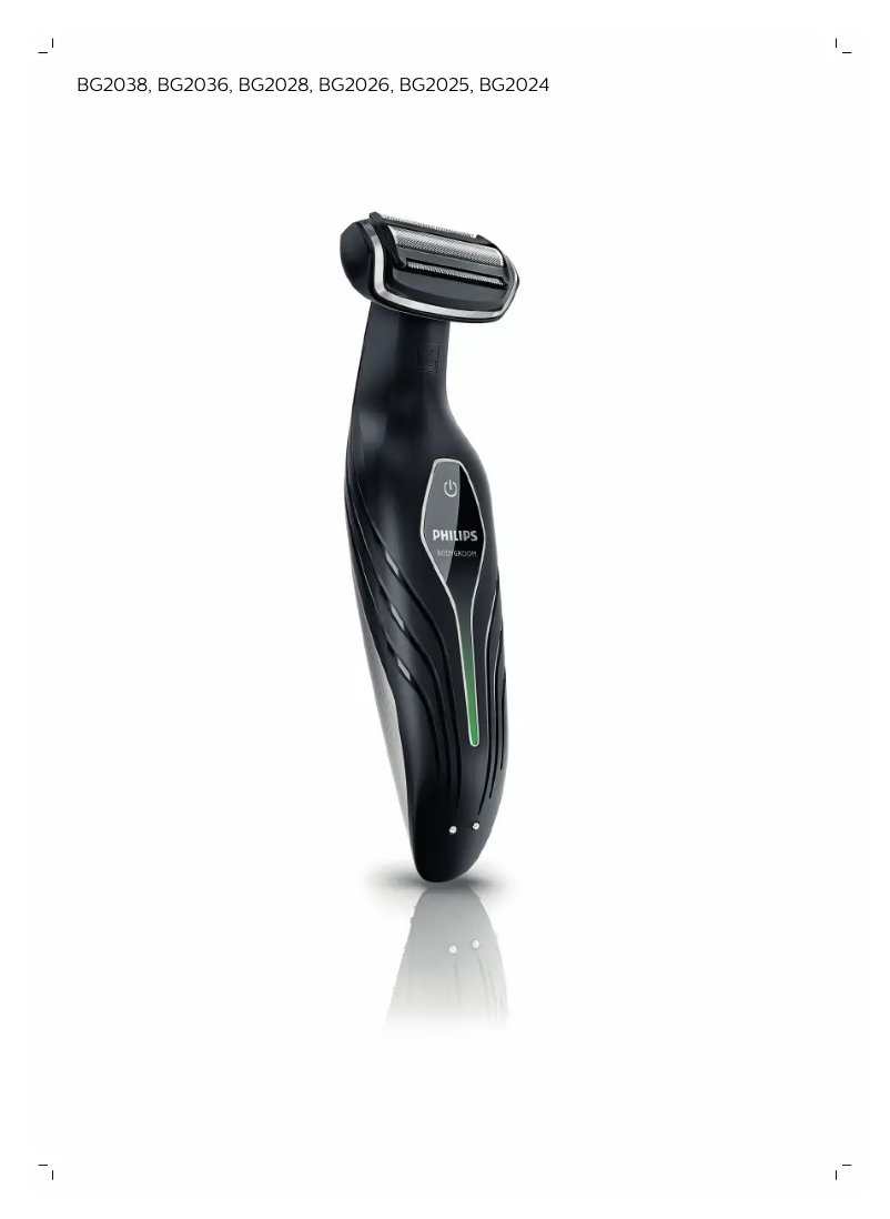 Página 1 del manual Manual de usuario Philips Bodygroom Series 3000 BG2024